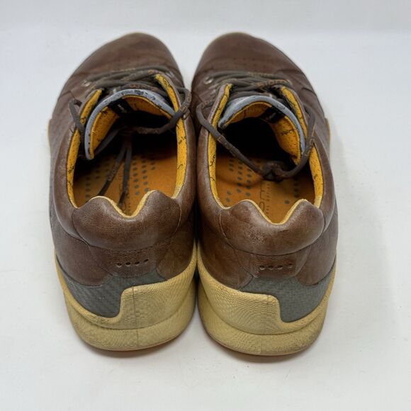 ECCO Biom Hybrid Golf Shoes Mens 11 EU 45 Brown Yak Leather Spikeless - Picture 11 of 16